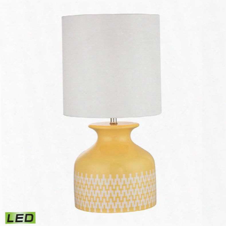 D2503-led Carnforth Ceramic Led Table Lamp In Sunshine