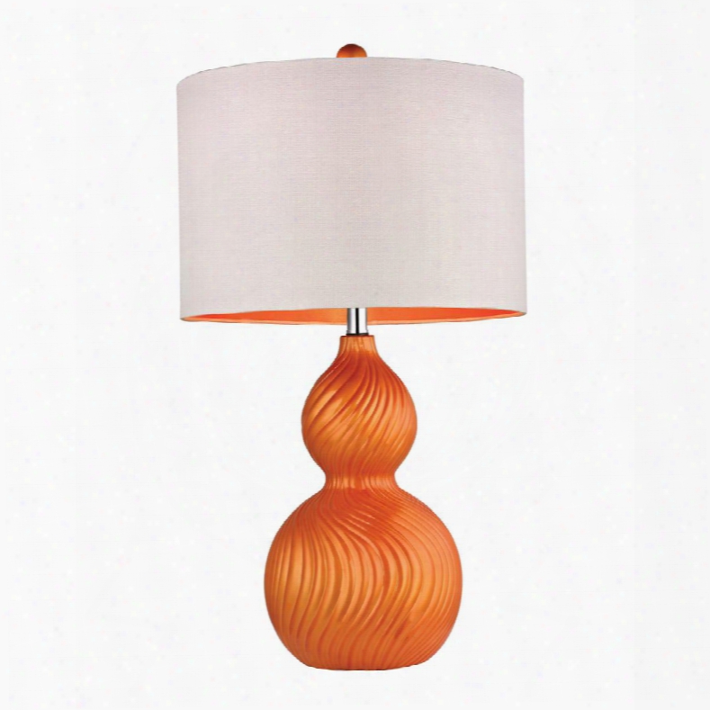 D2506 Carluke Ceramic Table Lamp In Tangerine