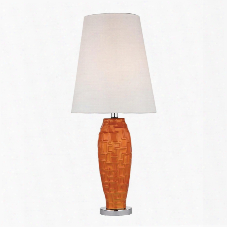 D2507 Hawick Ceramic Table Lamp In Tangerine