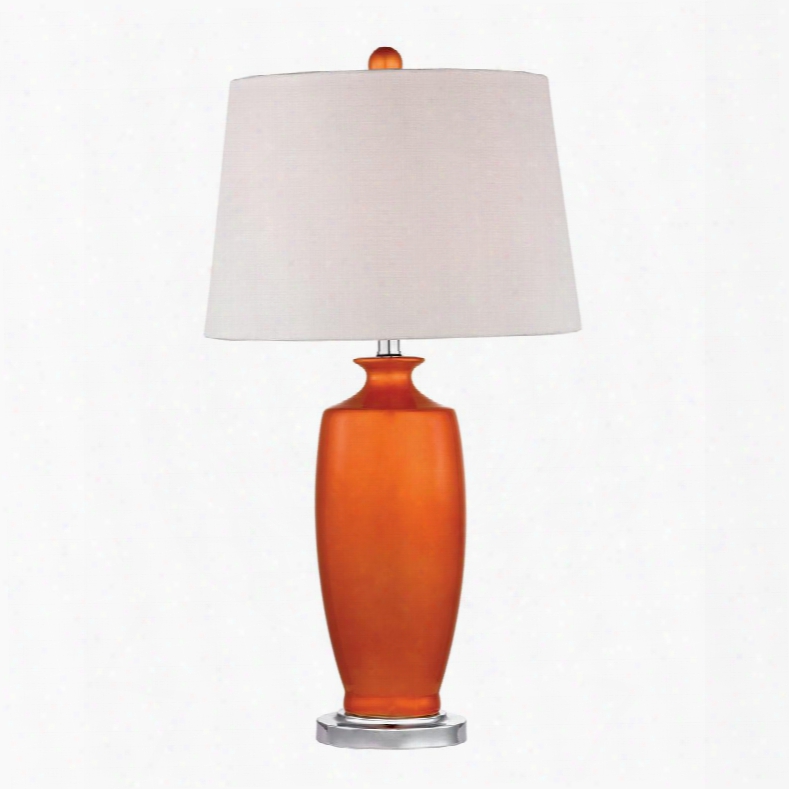 D2512 Halisham Ceramic Table Lamp In Tangerine