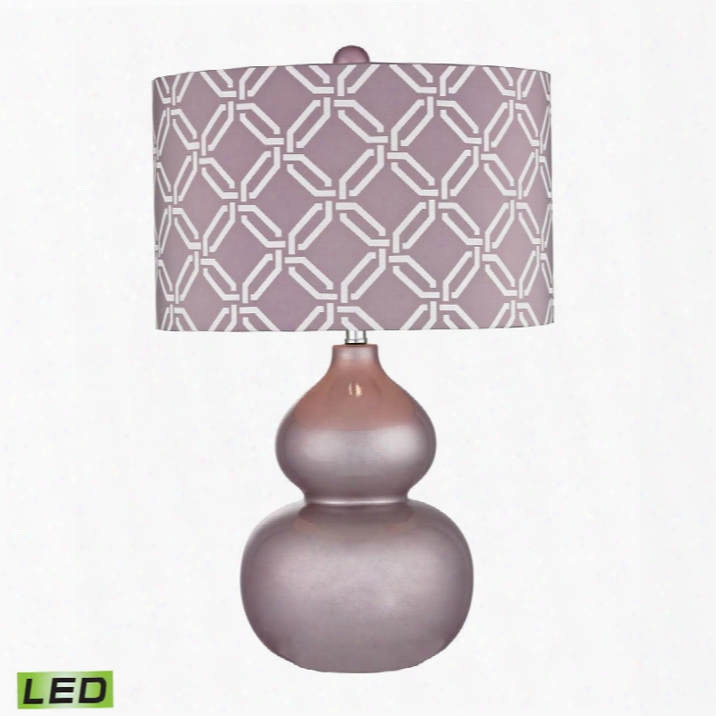 D2528-led Ivybridge Ceramic Led Table Lamp In Lilac