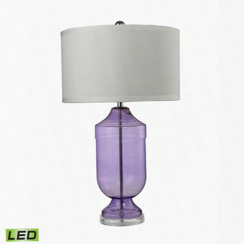 D2565-led Translucent Trophy Led Table Lamp In Purple