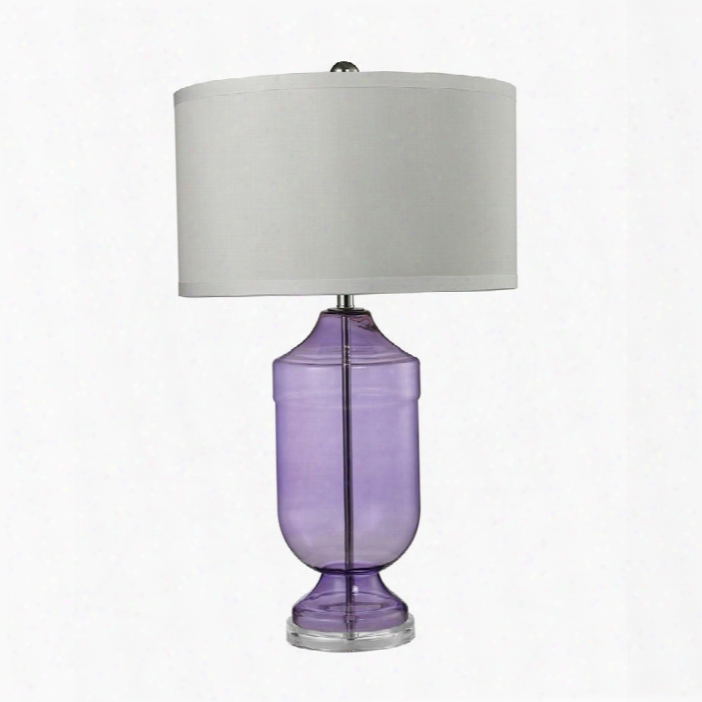 D2565 Translucent Trophy Table Lamp In Purple