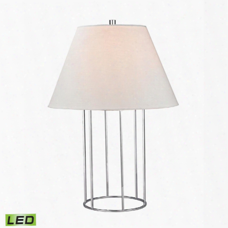 D2588-led Barrel Frame Led Table Lamp In Polished