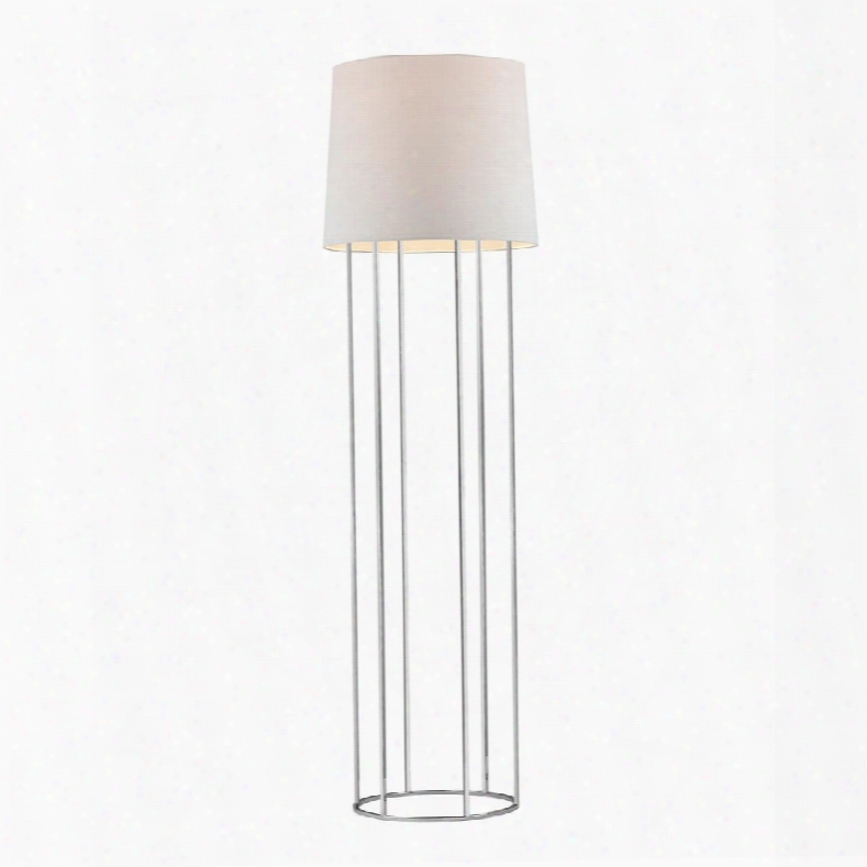 D2590 Barrel Frame Floor Lamp In Polished