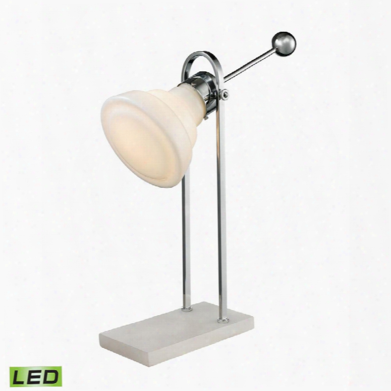 D2614-led Adjustable Vintage Ball Handle Led Desk Lamp In Polished