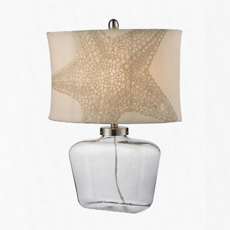 D2617 Clear Glass Bottle Table Lamp In Polished