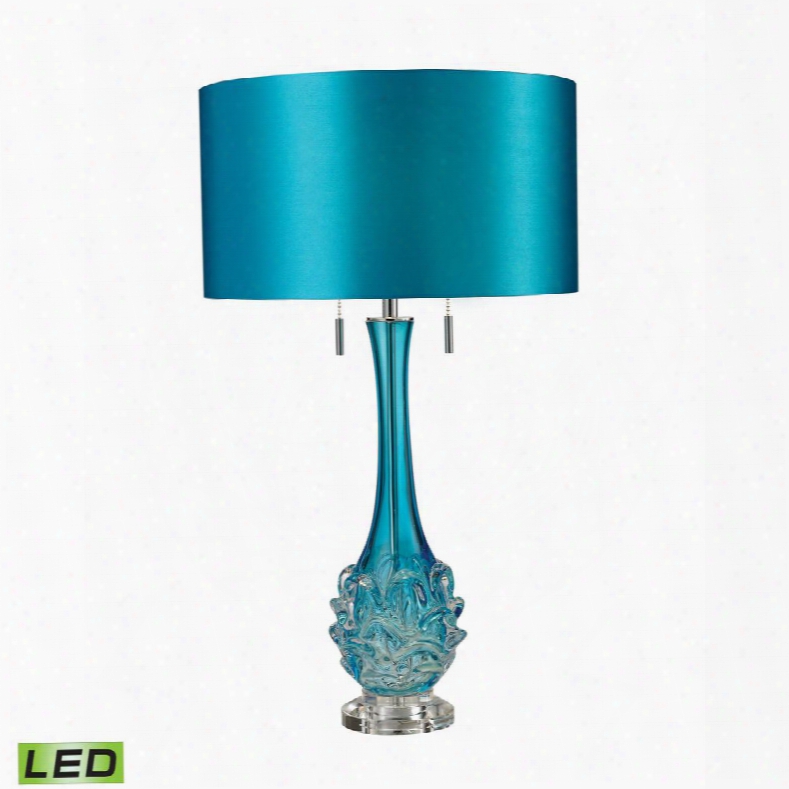 D2666-led Vignola Free Blown Glass Led Table Lamp In