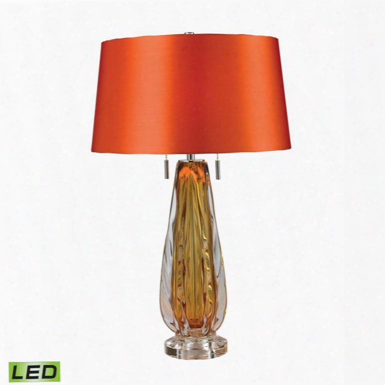 D2 669-led Modena Free Blown Glass Led Table Lamp In