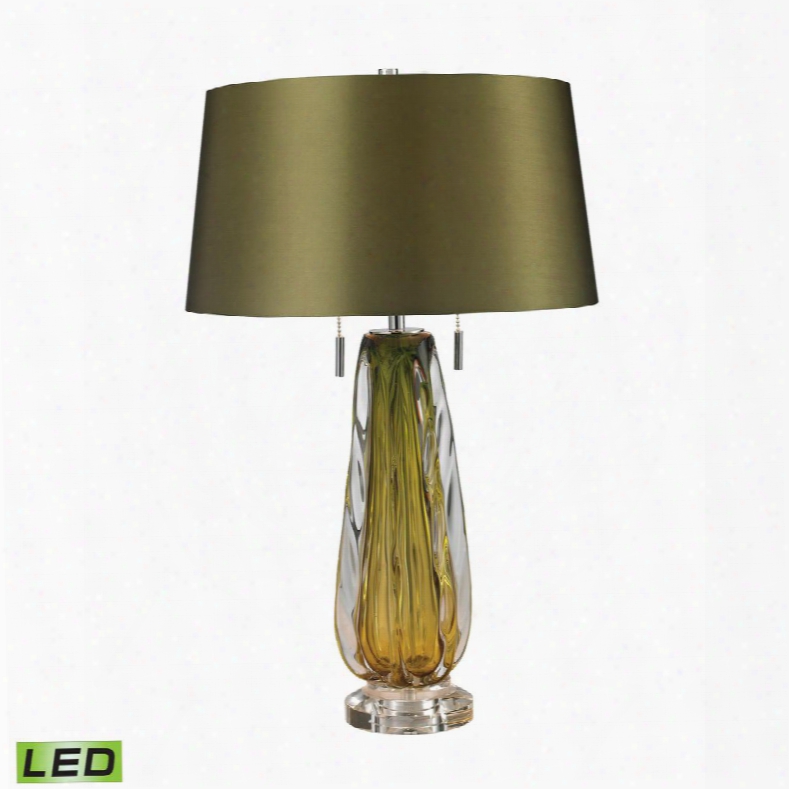 D2670-led Modena Free Blown Glass Led Table Lamp In