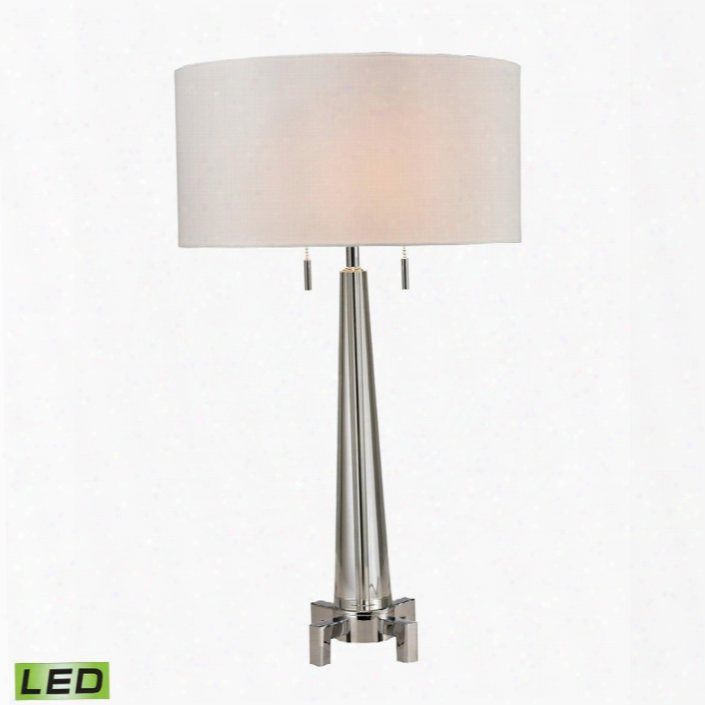 D2681-led Bedford Solid Crystal Led Table Lamp In Polished