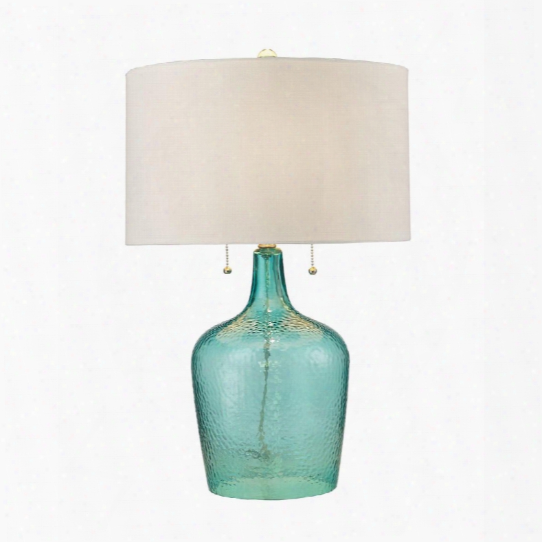 D2689 Hatteras Hammered Glass Table Lamp In