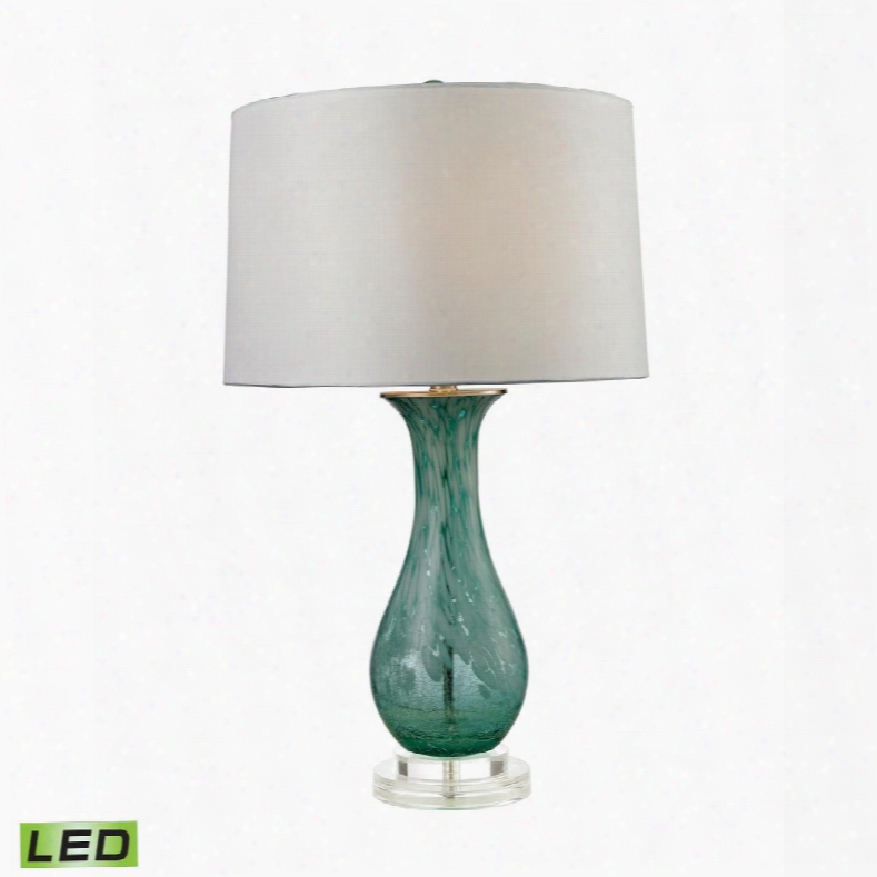 D2727-led Swirl Glass Led Table Lamp In