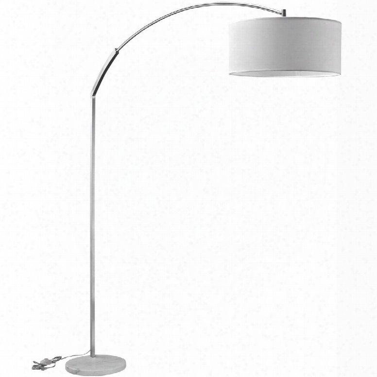 Eei-1224-whi Strobe Marble Floor Lamp In White