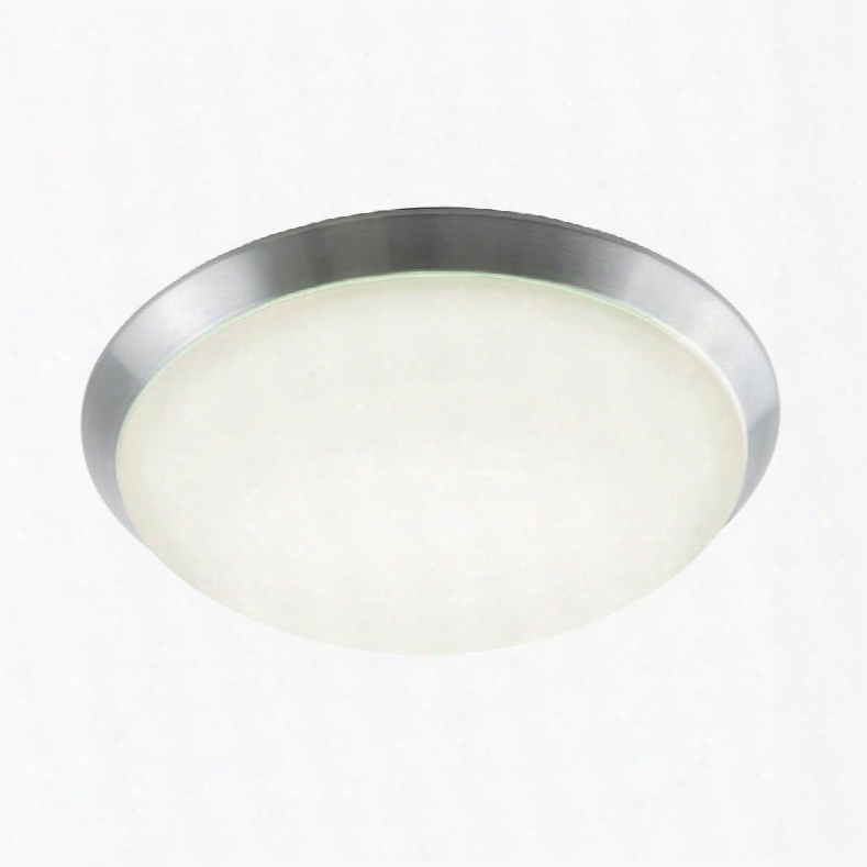 Fml502-10-98 Luna Large Led Flushmount Brushed