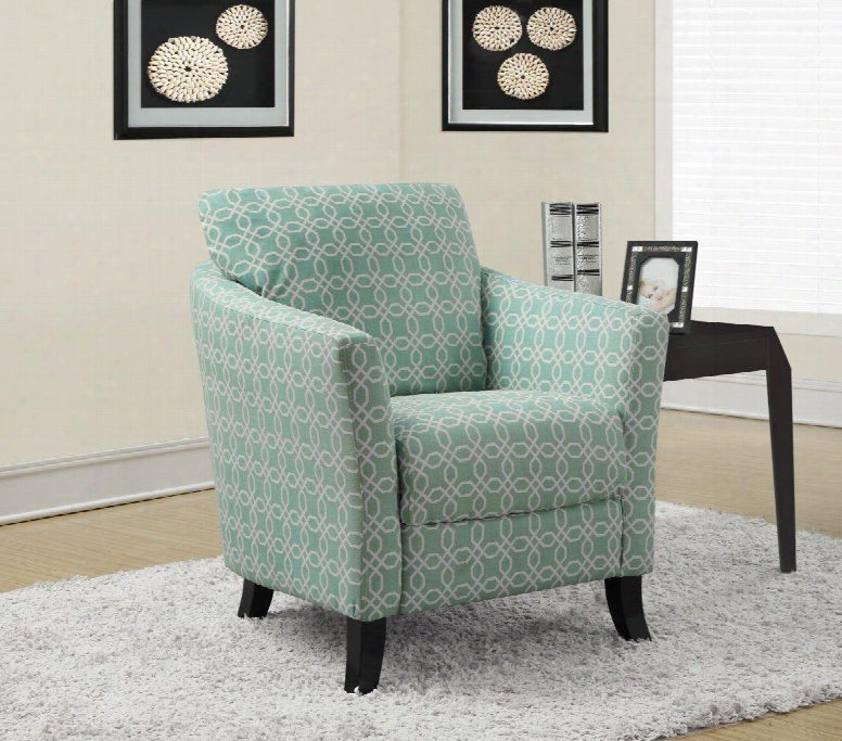 I 8003 Accent Chair - Faded Green "angled Kaleidoscope