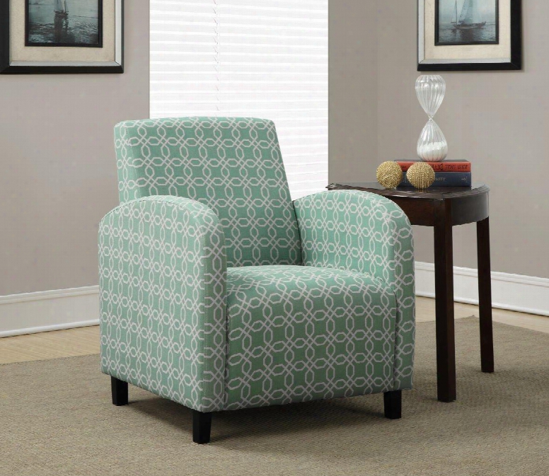 I 8043 Accent Chair - Faded Green "angled