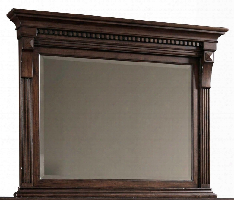 Lyla 4912-237 44" Wide Dresser Mirror With Crowned Moldings Beveled Edge And Mirror Supports Included In