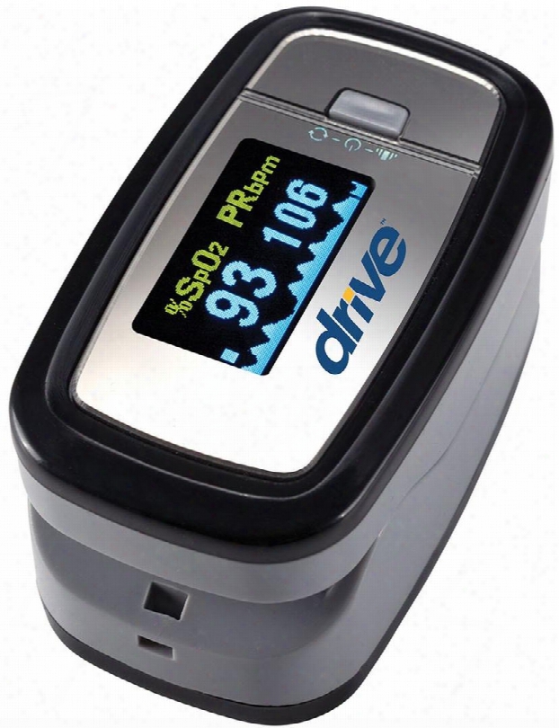 Mq3200 View Spo2 Deluxe Pulse Oximeter With Oled Display Auto-off Function Pulse Rate Display Includes Lanyard And Two 1.5v Aaa Batteries In Grey