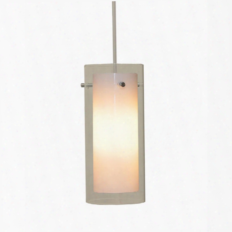 Pc670-90-16m Tubbolaire 12v Pendant White Opal Inner W/clear Outer Glass / Sn