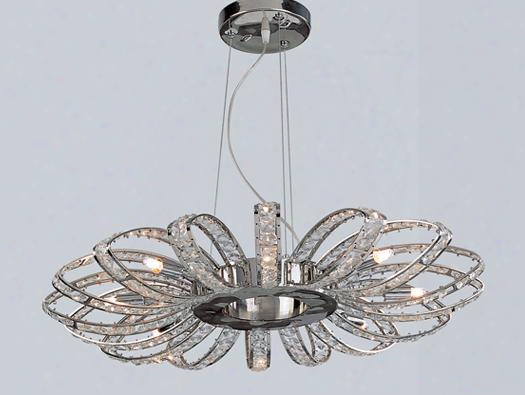 Pl1151 Astride Pendant Lamp Crystal And Metal 8*g9*25w