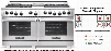 ARR-6602GDL 60" Cuisine Series Gas Range with two 4.4 cu. ft. Oven Capacity 6 Sealed Burners 22" Griddle Convection Oven with Infrared Broiler in Stainless