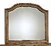 Bethany Square 4930-237 43.375" Wide Cove Dresser Mirror with Arched Top Beveled Glass and Distressing Details in Rustic Brown