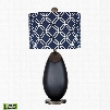 D2521-LED Sevenoakes LED Table Lamp In Navy Blue And Black