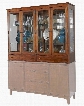 Mardella 4277-564 60" Wide China Cabinet Deck with 2 Drawers. 4 Glass Doors Touch Lighting and 2 Glass Shelves in Cognac