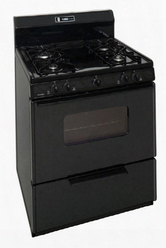 Smk220bp 30" Ada Compliant Freestanding  Gas Range With 3.91 Cu. Ft. Oven 4 Variable Sealed Burners 8" Porcelain Backguard With Electronic Clock And Roll-out