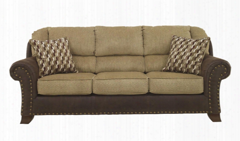 Vandive Collection 4430038 92" Sofa With Fabric Upholstery Rolled Arms Nail Head Accents And Contemporary Style In