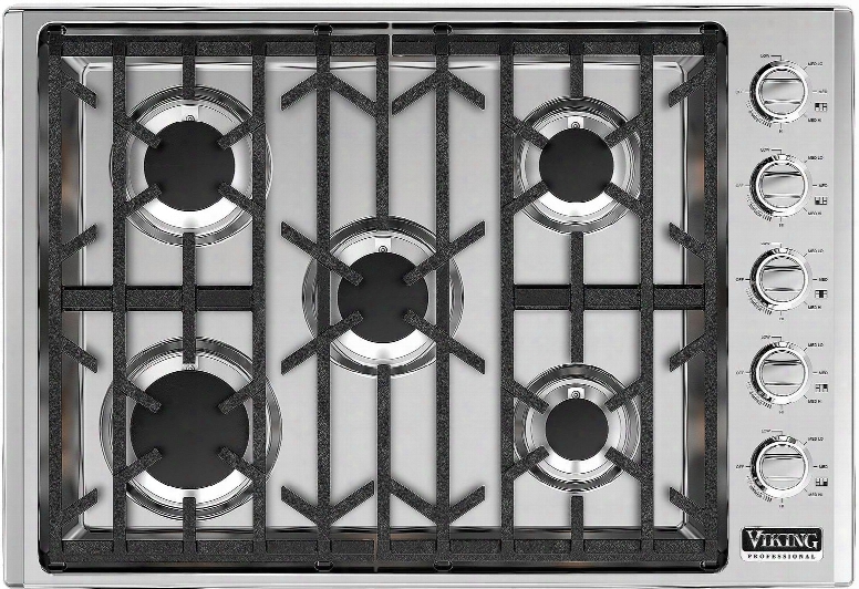 Vgsu5305bsslp 30" Protessional 5 Series Gas Cooktop With 5 Permanently Sealed Burners Surespark Ignition System And Scratchsafe Grate Desgin In Stainless