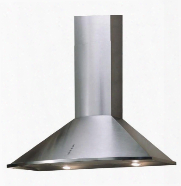 Wall Series Su3 36" Wall Mount Hood With 600 Cfm 4 Speed Push-button Timer Light Switch And Halogen Lamps In Stainless