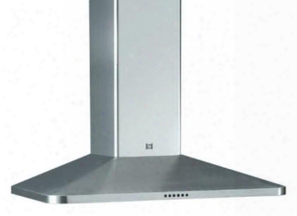 Wall Series Sue22 36" Chimney Range Hood With 375 Cfm 3 Speed Push Button Light Switch And 2 Halogen Lamps In Stainless