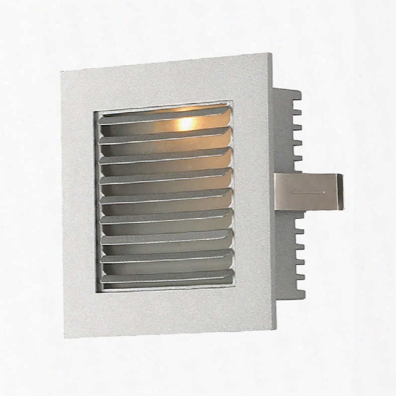 Wle-104 Steplight - Wall Recessed Led Trim For New Construction Housing (sold Seperatly) Grey Louvre / Grey