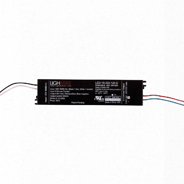 Wle-dd4 Dimmable Driver - 18w 350ma Led Class Ii
