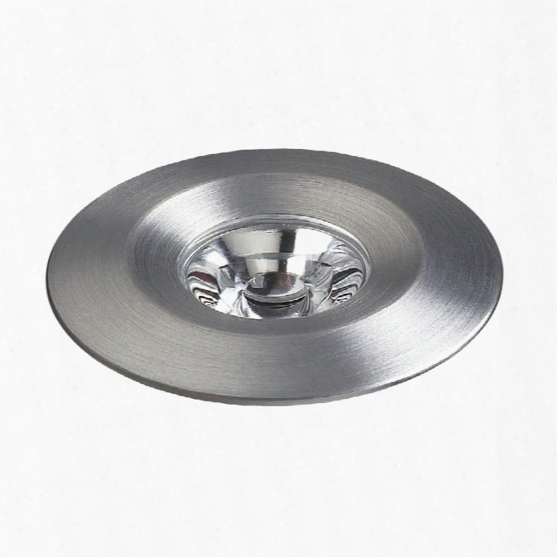 Wle130c32k-0-98 Button - 1w Led Saucer - Static 38 Deg Beam Brushed Aluminum Requires Remote