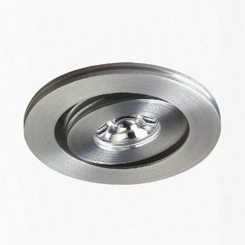 Wle133c32k-0-98 Button - 1w Led Saucer - Adjust W/ Cowl 38 Deg Beam Brushed Aluminum Requires Remote