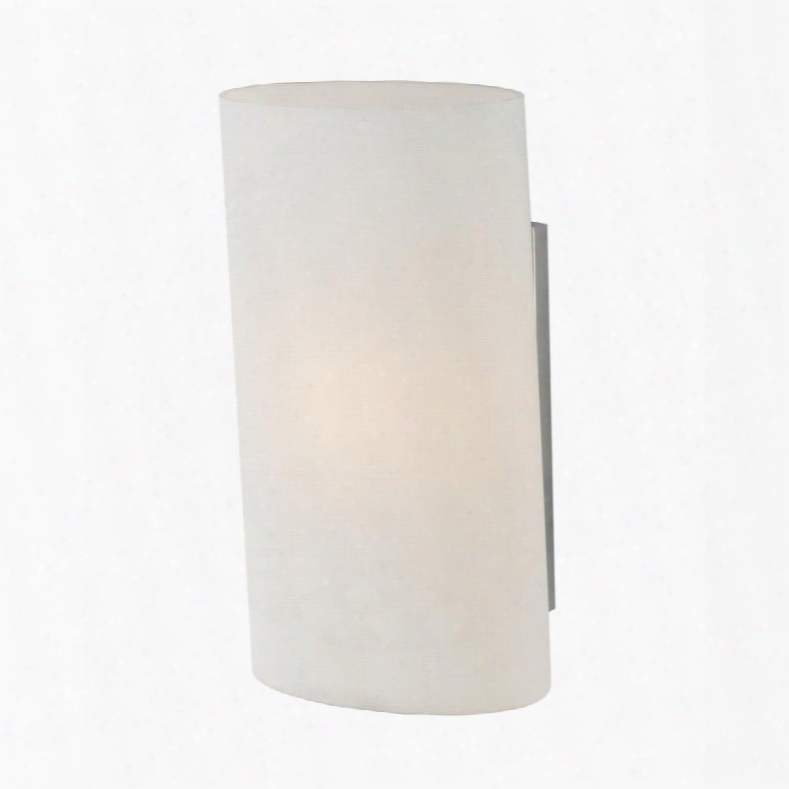 Ws1330-10-15 Ovo Sconce White Opal Glass / Chrome