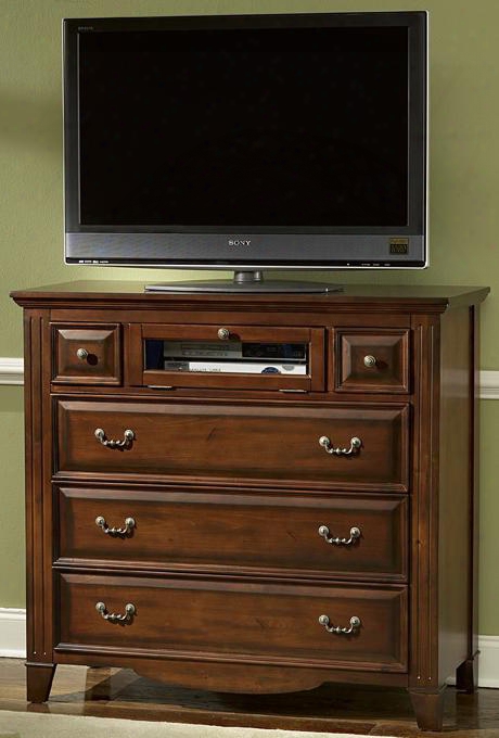 01-6740-078 Drayton Hall Six Drawer Media Console With Fluted Pilasters Tradtional Design Detailed Molding Decorative Hardware Poplar And Basswood Solids