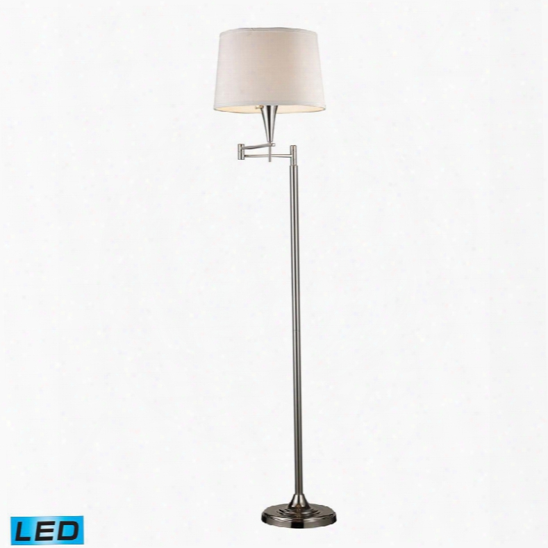 10109/1-led 1 Light Led Swingarm Floor Lamp In Polished
