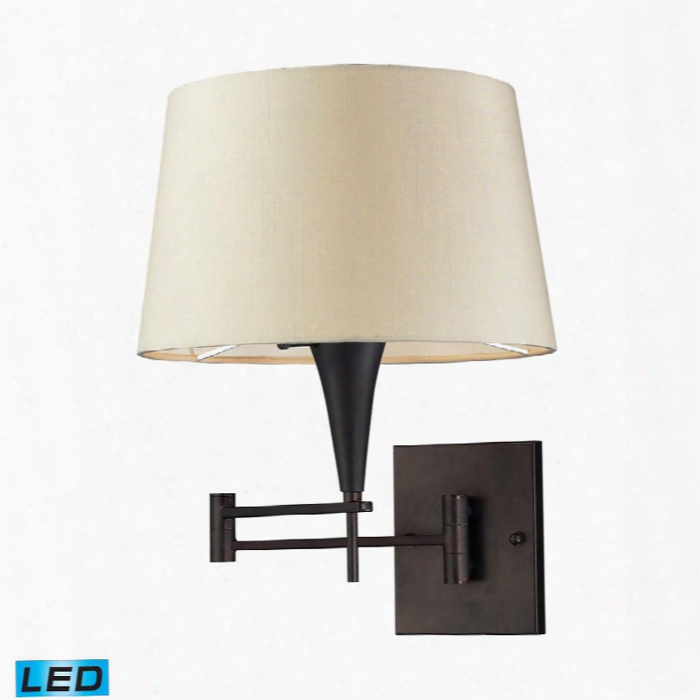 10293/1-led 1 Light Led Swingarm Floor Lamp In Aged