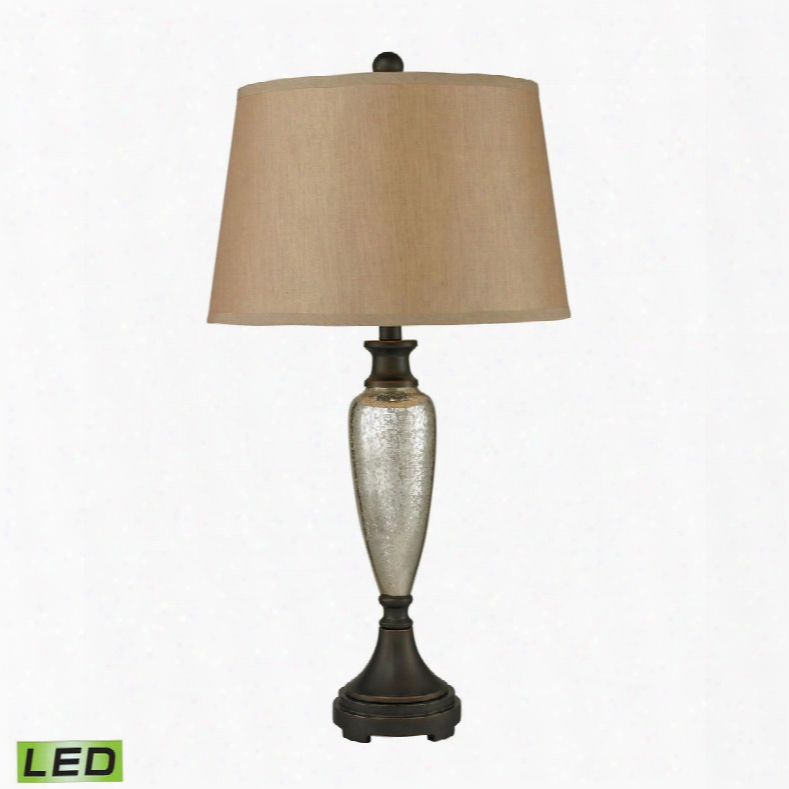 113-1142-led Caldeon Led Table Lamps In Antique Mercury With Bronze