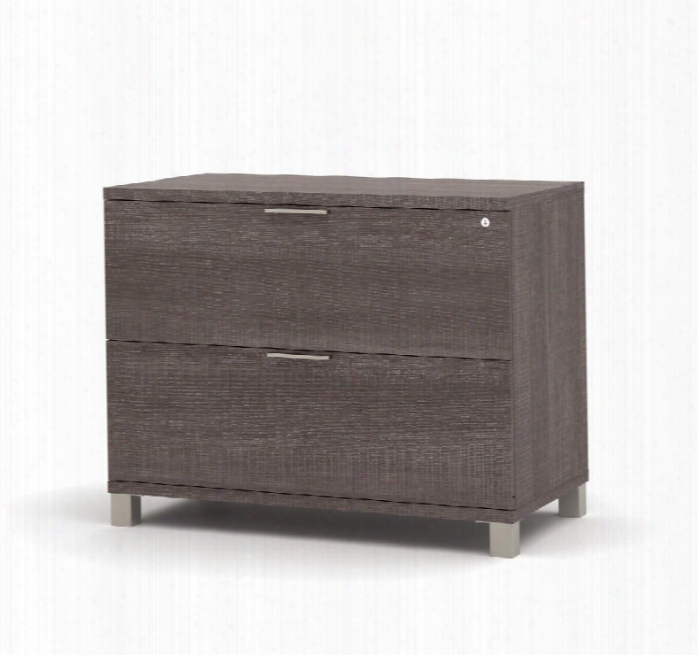 120636-1147 Prl-linea 35.6" Assembled Lateral File With Simple Pulls And Block Feet In Bark