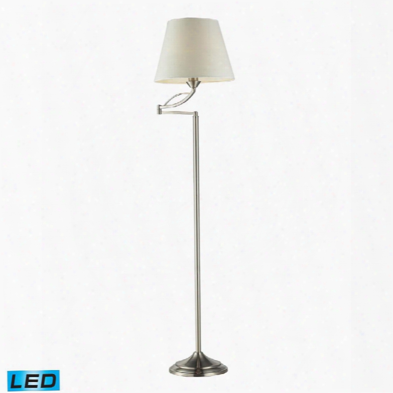 17047/1-led Elysburg 1 Light Led Floor Lamp In Satin