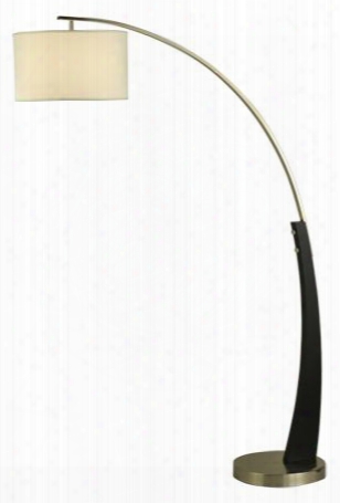 2110003a Plimpton Arc Lamp In Dark Brown Brushed Nickel