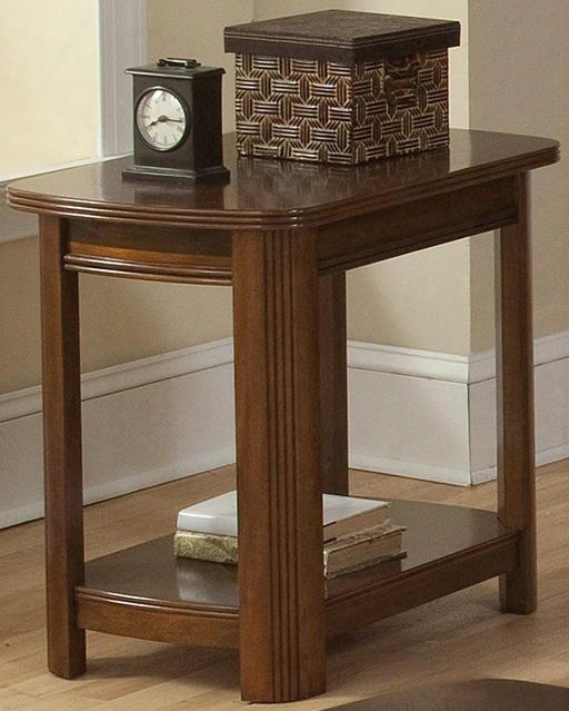 30-712-23 Leighla 16" Chairside End Table With A Shelf Detailed Molding And Transitional Design In