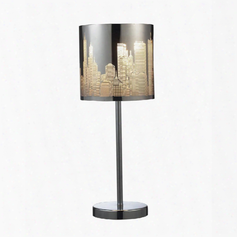 31036/1 Skyline Table Lamp In Polished Stainless