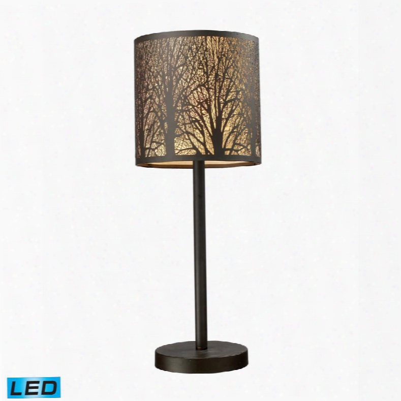 31072/1-led Woodland Sunrise 1 Light Portable Led Lamp In Aged