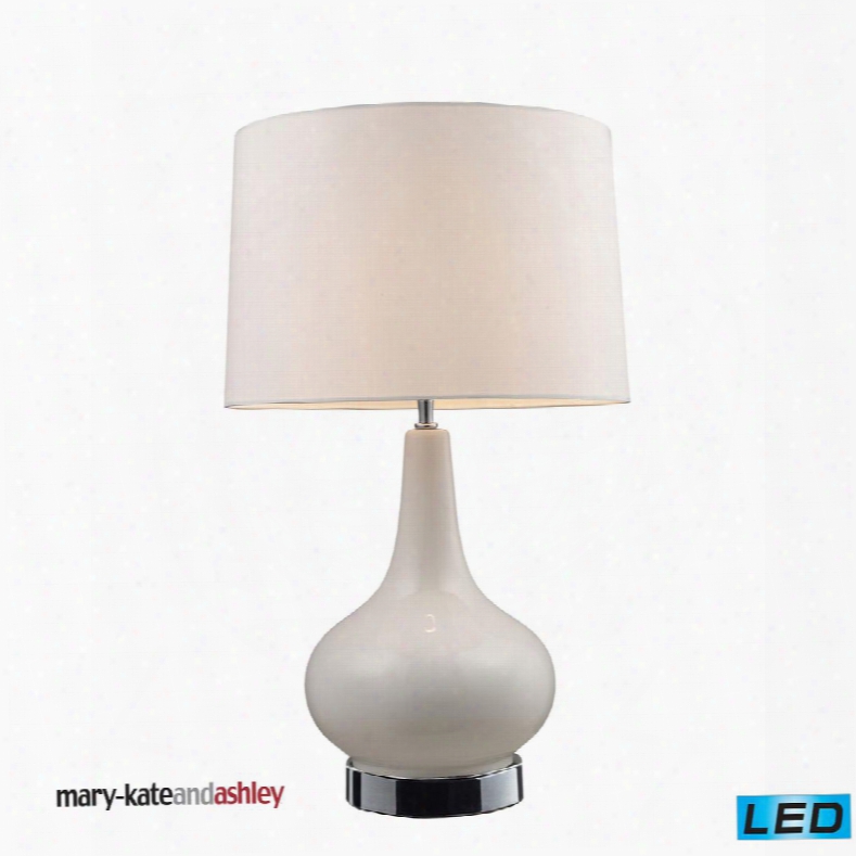 3935/1-led Mary-kate And Ashley 27" Continuum Whit Eled Table Lamp In